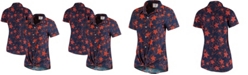 FOCO Women's Navy, Orange Houston Astros Tonal Print Button-Up Shirt